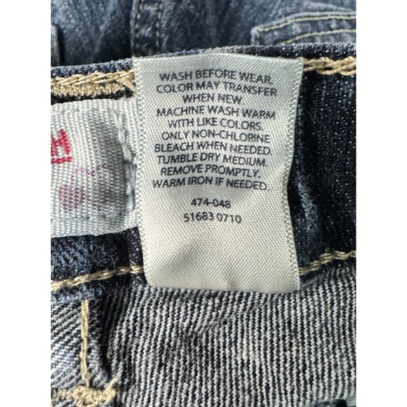 OshKosh B’gosh Girls Size 4 Slim Y2K Retro Bootcut Jeans Embroidered Flowers - Picture 7 of 7